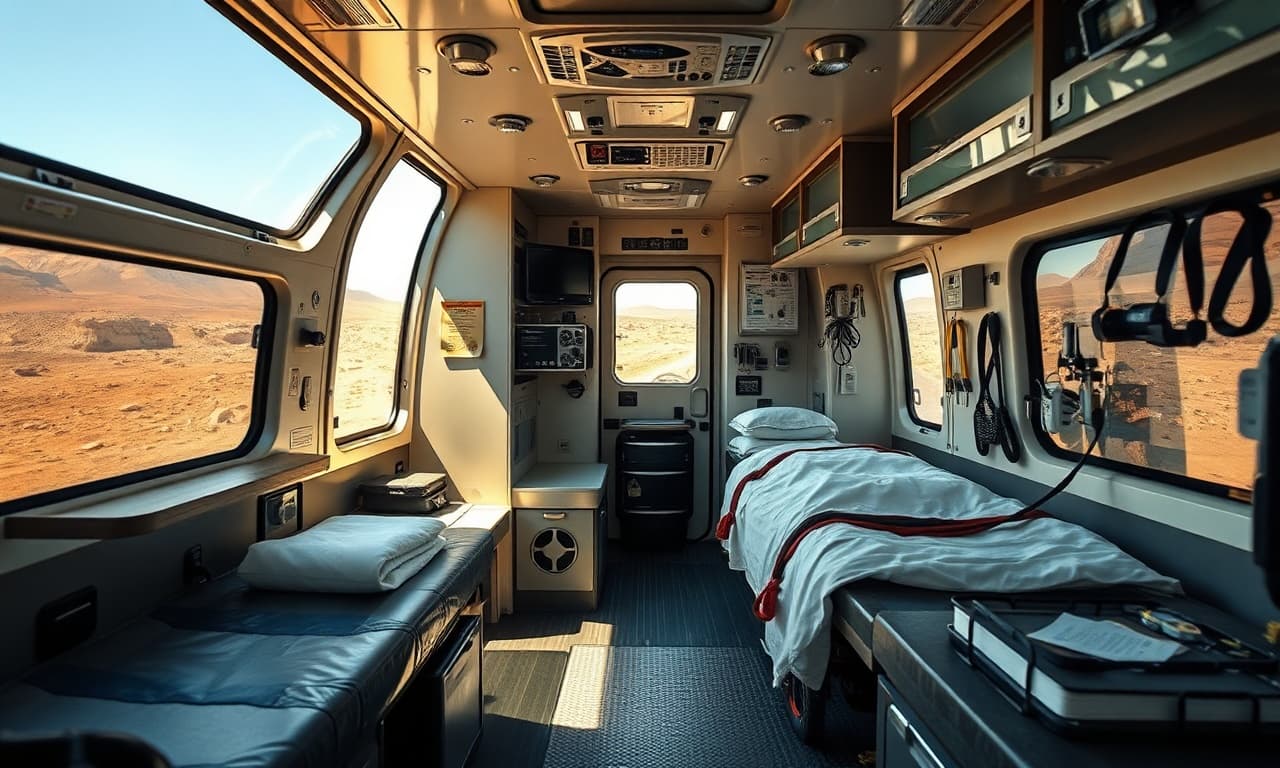 Medical Fit-Out Layout for Off-Road Ambulance Patient Care